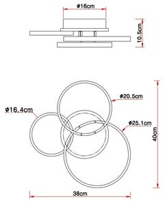 Globo 67273-30 - LED Nadgradni luster SID LED/30W/230V