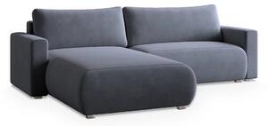 Tamno siva rasklopiva kutna sofa MONORA, obostrana