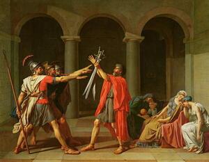 Reprodukcija The Oath of Horatii, 1784, David, Jacques Louis