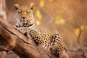 Fotografija A portrait of a leopard resting in a tree, Jami Tarris