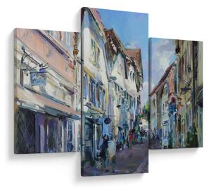 Slika - Aleja starega mesta, akrilna slika (90x60 cm)