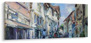 Slika - Aleja starega mesta, akrilna slika (120x50 cm)