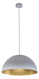 Luster na sajli SFERA 1xE27/60W/230V pr. 35 cm siva/zlatna