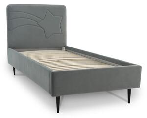 Sivi dječji krevet s prostorom za odlaganje 90x200 cm Star – Scandic