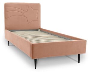 Ružičasti dječji krevet s prostorom za odlaganje 90x200 cm Star – Scandic