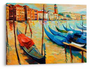 Slika - Pristanišče v Benetkah (70x50 cm)