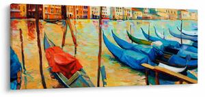 Slika - Pristanišče v Benetkah (120x50 cm)
