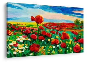 Slika polja z makom (90x60 cm)
