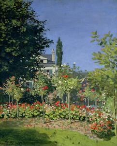 Claude Monet - Reprodukcija Flowering Garden at Sainte-Adresse, c.1866, (30 x 40 cm)