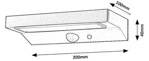Rabalux 77023 - LED Solarna svjetiljka sa senzorom KORANA LED/6W/3,7V IP44