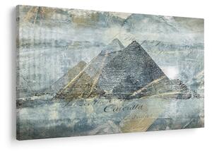 Slika - Piramide v modrem filtru (90x60 cm)