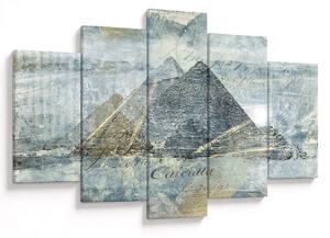 Slika - Piramide v modrem filtru (150x105 cm)