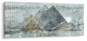 Slika - Piramide v modrem filtru (120x50 cm)
