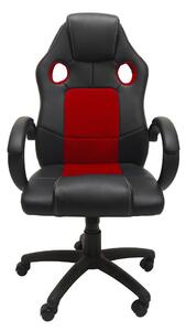 Enzo uredska okretna stolica, 63x118x60 cm, crveno-crna