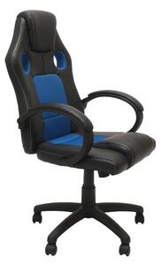 Enzo uredska okretna stolica, 63x118x60 cm, plavo-crna