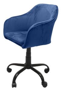Okretna stolica Marlin, konferencijska stolica s presvlakom od brušene kože, 57x89x46 cm, morsko plava
