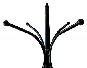 Samostojeća vješalica za kapute Mramor, s mramornom bazom, 53x180x53 cm, crna