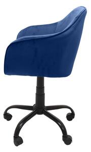 Okretna stolica Marlin, konferencijska stolica s presvlakom od brušene kože, 57x89x46 cm, morsko plava