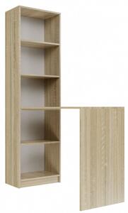Kombinacija police za knjige i stola Odell R50, 50x181,5x125 cm, sonoma