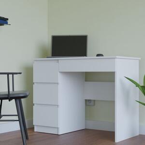 Drohmo Mijas radni stol s spremištem na lijevoj strani, 98x76x51 cm, mat bijela