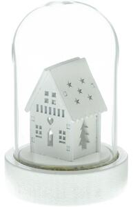 Retlux RXL 319 božićni ukras, svjetleća snježna kugla, kuća, mala, 1 LED, topla bijela