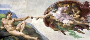 Reprodukcija Hands of God and Adam, Michelangelo Buonarroti