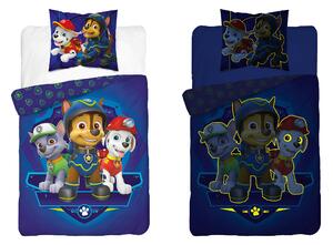 Svjetleća posteljina PAW PATROL Team logo plava Dimenzije posteljine: 70 x 80 cm | 140 x 200 cm