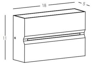 Zambelis E272 - LED Vanjska zidna svjetiljka LED/15W/230V IP54 antracit