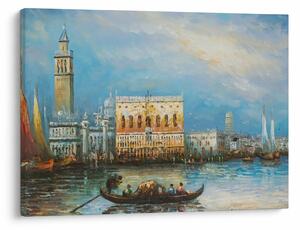 Slika - Gondola skozi Benetke, oljna slika (70x50 cm)