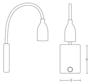 Zambelis H32 - LED Fleksibilna lampica LED/3W/230V crna