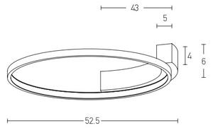 Zambelis 2076 - LED Zidna svjetiljka LED/31W/230V pr. 52,5 cm crna