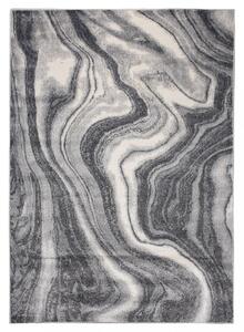 Tamno sivi dizajnerski tepih s apstraktnim uzorkom Širina: 80 cm | Duljina: 150 cm