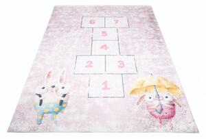 Dječji tepih s motivom životinja i dječje igre Širina: 160 cm | Duljina: 220 cm