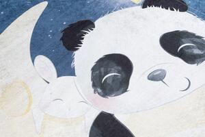 Dječji tepih s motivom pande na mjesecu Širina: 80 cm | Duljina: 150 cm