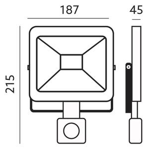 LED Vanjski reflektor sa senzorom LED/30W/230V 6500K IP44