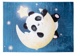 Dječji tepih s motivom pande na mjesecu Širina: 160 cm | Duljina: 220 cm