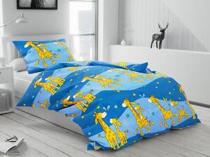 Pamučna posteljina Žirafa plava