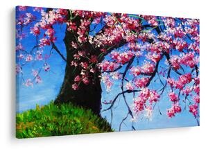 Podoba naslikanega češnjevega cveta (90x60 cm)