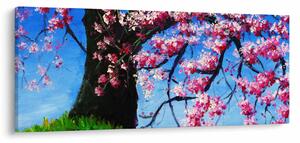 Podoba naslikanega češnjevega cveta (120x50 cm)