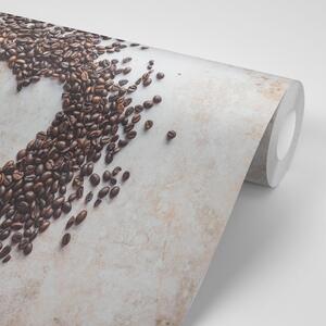 Fototapeta srce od zrna kave