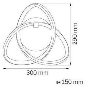 Wofi 4134.01.88.9000 - LED Zidna svjetiljka INDIGO LED/14W/230V