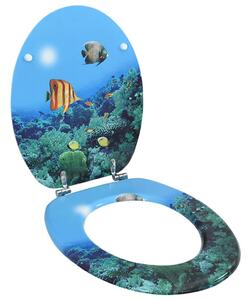 VidaXL Toaletna daska s poklopcem MDF s uzorkom dubokog mora