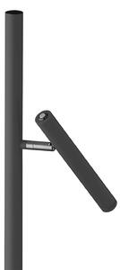 HELL LED podna lampa Streak-B, punjiva, visina 134 cm, crna, metal, prigušiva, Crno, Dnevni boravak/blagovaonica, Metal