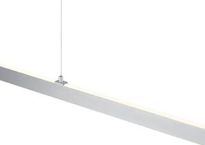 HELL Karo LED viseća svjetiljka, aluminij, duljina 130 cm, metal, CCT, prigušiva, Metalik, Dnevni boravak/blagovaonica, Metal