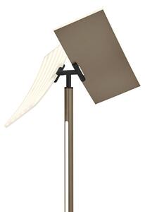 HELL Podna lampa Twice LED, brončano anodizirana, visina 185 cm, metal, CCT, prigušiva, Bronca / stari mesing, Dnevni boravak/blagovaonica, Metal
