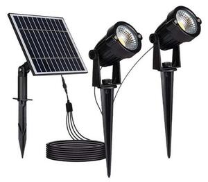 SET 2x LED Vanjska solarna lampa 2xLED/1,2W/3,7V IP65 3000K