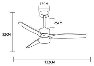 Immax NEO 07165-S-LED Stropni ventilator ELEGANTE LED/18W/230V Wi-Fi Tuya+DU