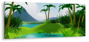 Slika - Jezera v džungli (120x50 cm)