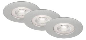 Briloner- SET 3x LED Ugradbena svjetiljka za kupaonicu LED/4,9W/230V IP44 srebrna