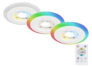 Briloner - SET 3x LED RGBW Prigušiva svjetiljka za kupaonicu LED/5W/230V IP44+ DU